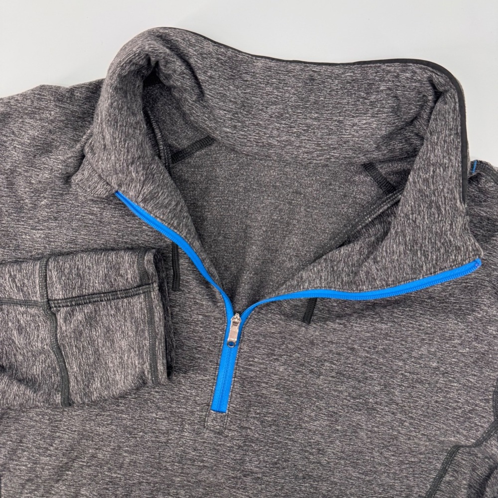 Lululemon Half Zip Pullover Mens Medium Grey Blue Heathered Athletic‎ Training